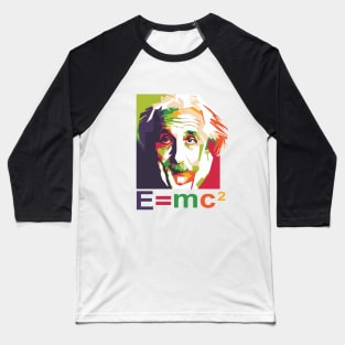 Albert Einstein Pop Art Baseball T-Shirt